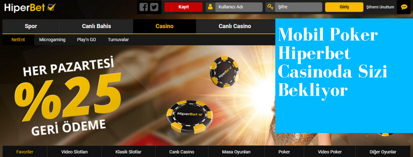 Mobil Poker Hiperbet Casinoda Sizi Bekliyor